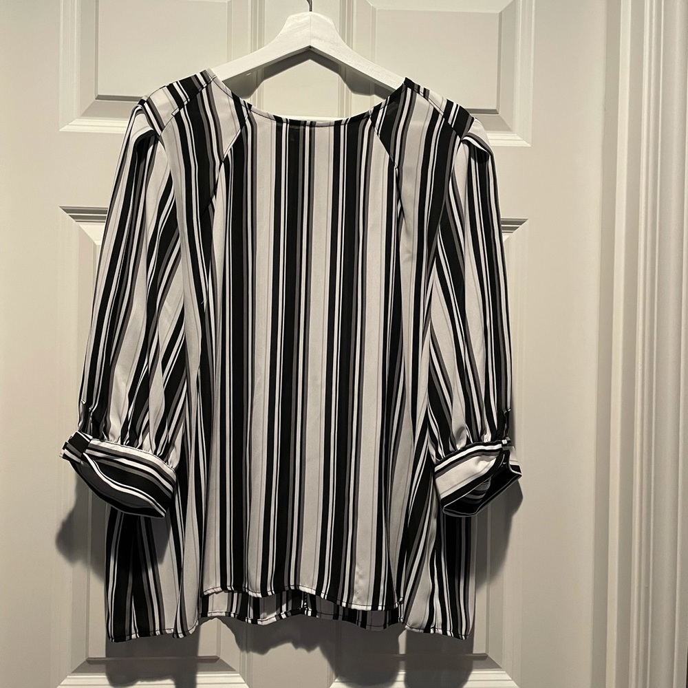 Lovely black and white blouse